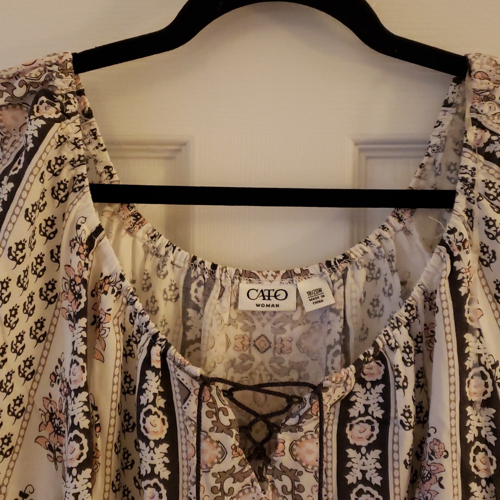 Cato 2X W Boho Style Blouse - Picture 8 of 8